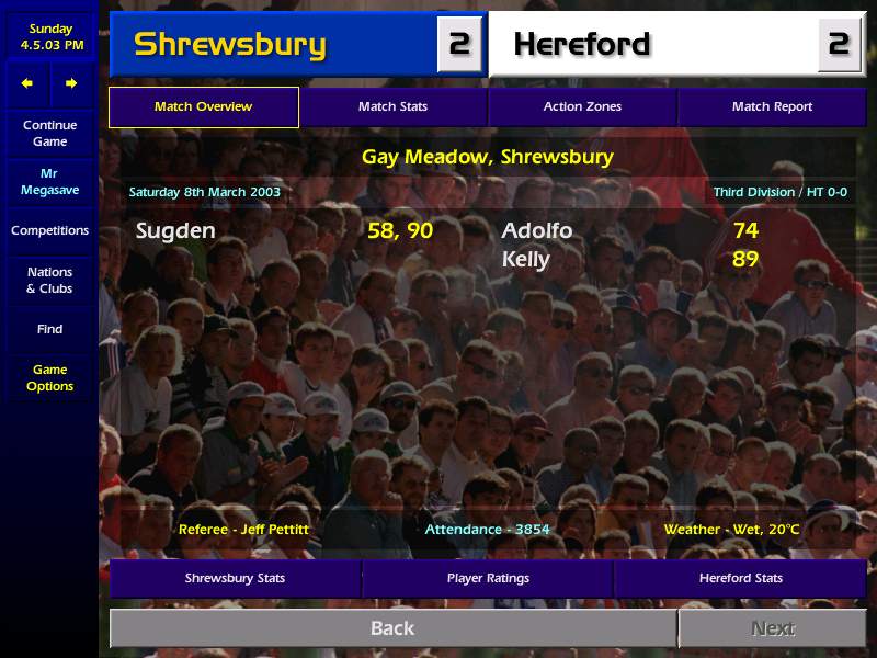 Games 35 & 36 - I'm seething once again! We rescue a point at home to Hull who we dominated and then just as we think we've avoided another champing away at Shrewsbury with an 89th minute winner, we concede with the very last kick of the game