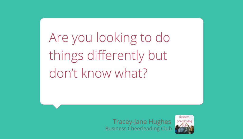 BizCheerClub's tweet photo. Are you looking to do things differently but don’t know what?: https://t.co/XpyIDY7a82

#success #Doingbusinessdifferently #coaching https://t.co/4v4DC9gKCc
