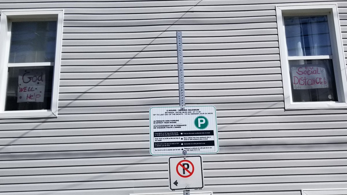 These are the best homemade signs I saw today ♡ (not the parking signs, look closer).  #NovaScotiaTogether #SaintJohm