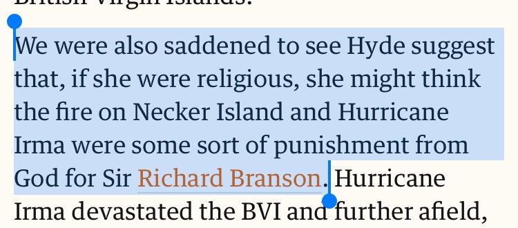 Hugely encouraged that Richard Branson’s publicist didn’t regard it as beneath him to type out these words in his letter to the Guardian about my column.  https://www.theguardian.com/business/2020/apr/24/benevolence-of-richard-branson-and-virgin-group?CMP=share_btn_tw
