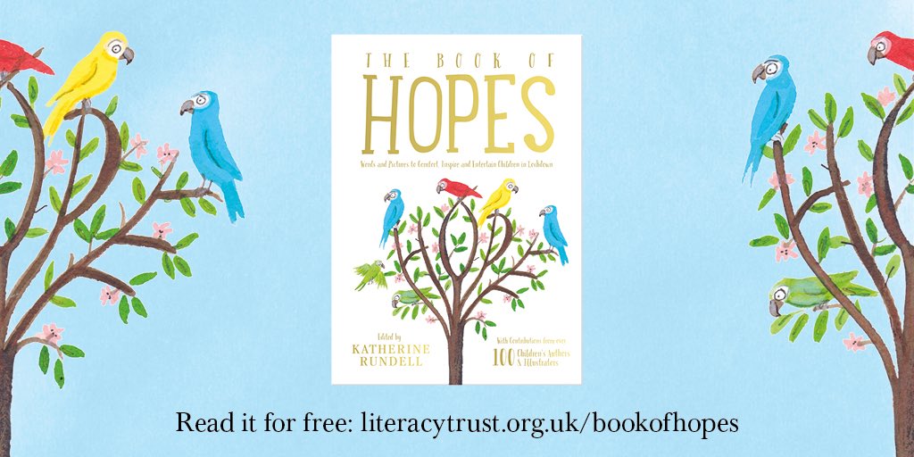 I’m so thrilled to be part of this beautiful collection. Hugest thanks to #KatherineRundell for putting this together. Read the whole collection FREE from Monday with @Literacy_Trust: literacytrust.org.uk/bookofhopes 💛