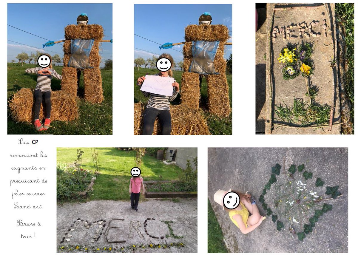 #Vacances apprenantes Land art et remerciements. Des vacances qui s'achèvent avec une pensée pour tous les soignants.