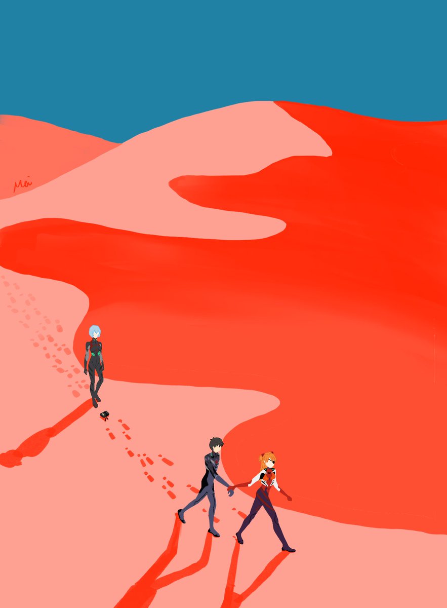 エヴァンゲリオン エヴァqラストの3人が歩いて行くシーンがすごく好き エヴァq エヴァンゲ Me のイラスト