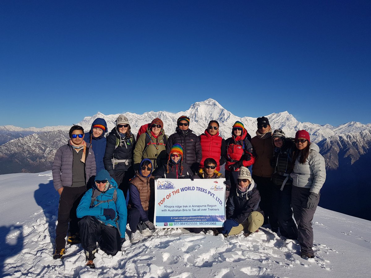 topoftheworldtr's tweet photo. Khopra ridge trek with bris to tas all over trekker. #nepal #trekking #annapurnaregion #khopraridgetrek #topoftheworldtreks https://t.co/pyqd5h1Awd https://t.co/52NM58zMJP