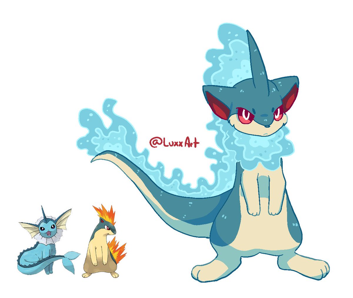 LuxxArt's tweet image. Two more Pokéfusions!