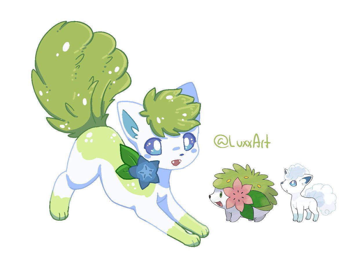 LuxxArt's tweet image. Two more Pokéfusions!