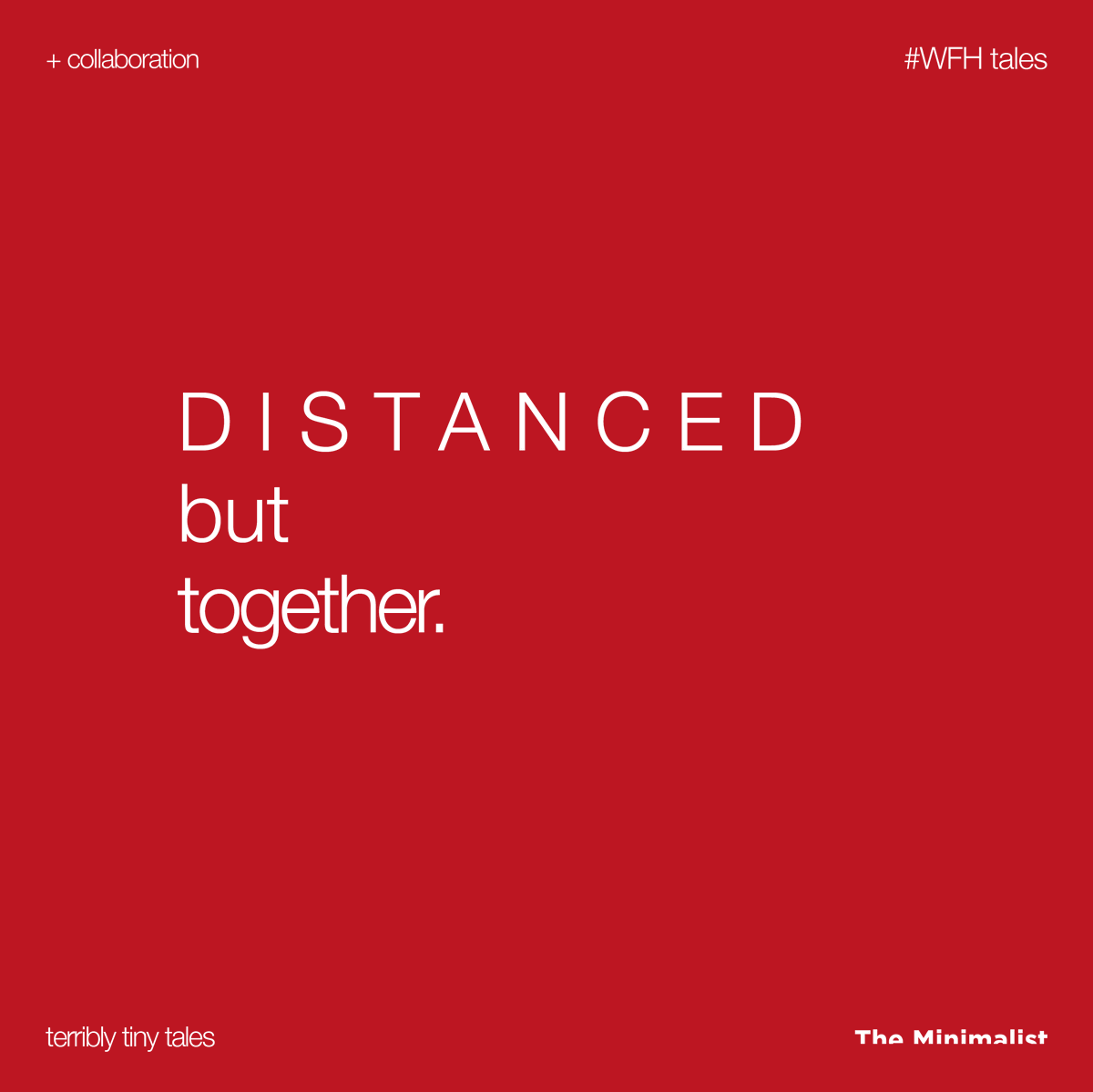 terriblytiny's tweet photo. The Minimalist and Terribly Tiny Tales have quite a lot in common. Both of us love to deliver a great impact in a tiny package.

While we weave the thoughts, they add the visual delight to them.
In this special collaboration, we're telling stories, the minimalist way.

#WFHTales https://t.co/QwuCbclXMB