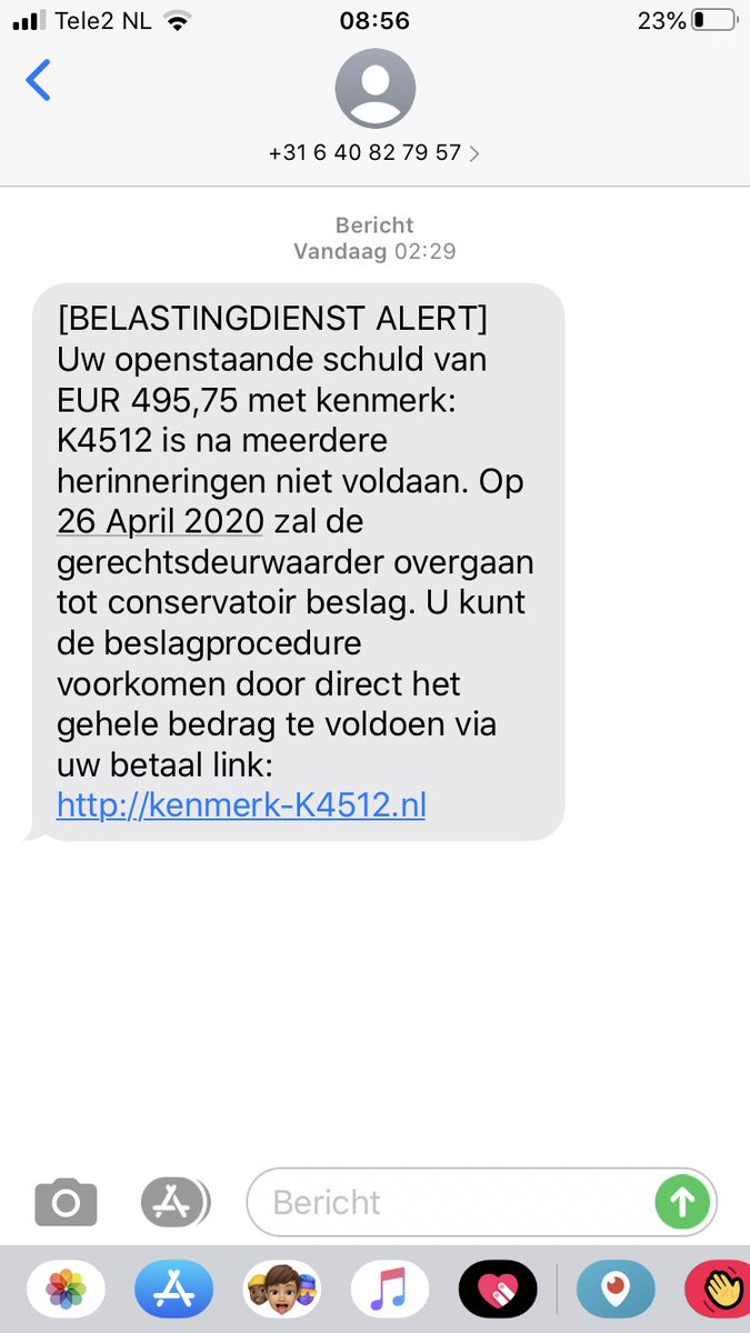 Phishingaanvallen op telefoon   #trapernietin #klikernietop #ikzeteenvoucherin #phishing #belastingdienst