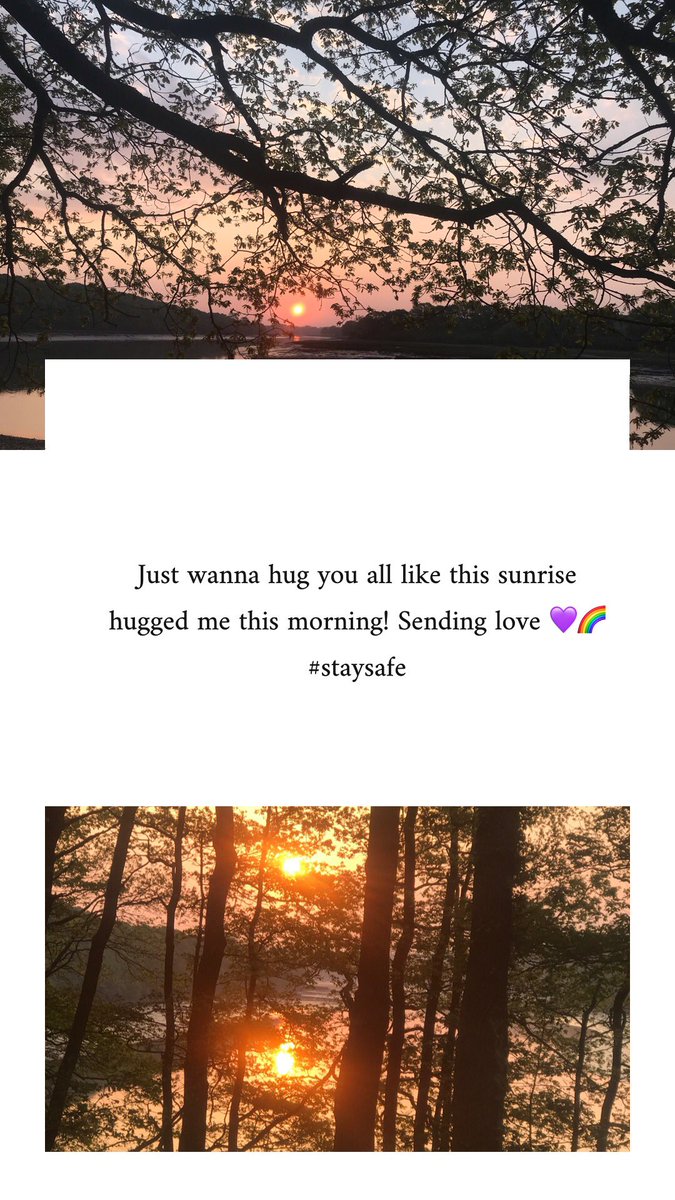 Beautiful sunrise! #staysafe 🌈