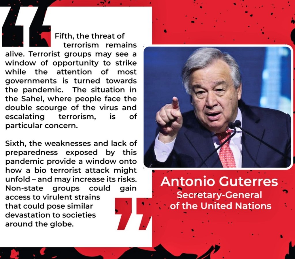 ProfSRK's tweet photo. Threat of #Terrorism remains alive. Terrorist groups may see a window of opportunity to strike while the attention of most Govts is turned towards the #COVID19 Pandemic: #AntonioGuterres

My Question to Arabs:
Who r these #Jihadi Terrorists? Speak Out.

Don't Blame #RSS &amp; #Hindus https://t.co/dyFpxluqq0