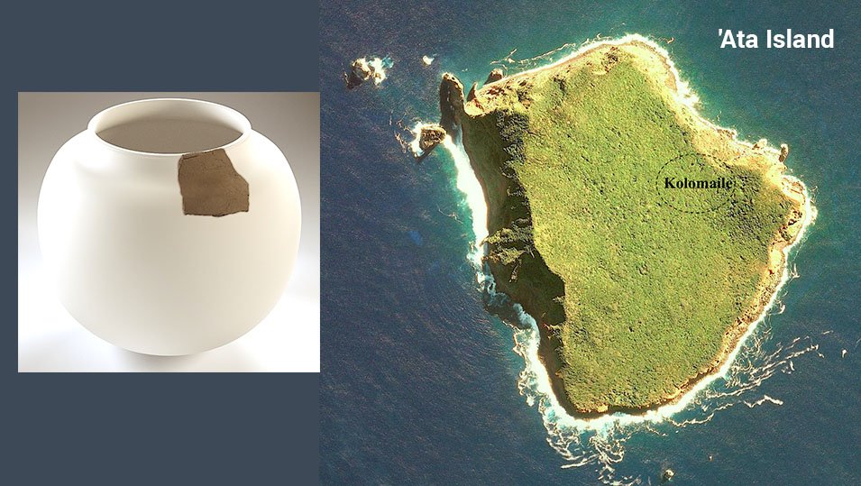 1/4 'Ata is a tiny, remote island with sheer cliffs. Why would its inhabitants build a fort? Archaeologist David Burley is one of the few living humans to have visited 'Ata. In an article for Matangi Tonga, he cites my book The Stolen Island, & suggests it might hold an answer