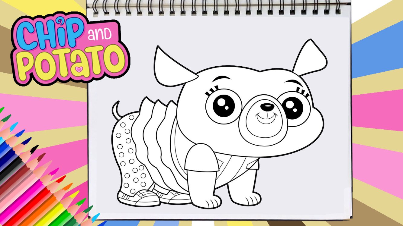 chips coloring page