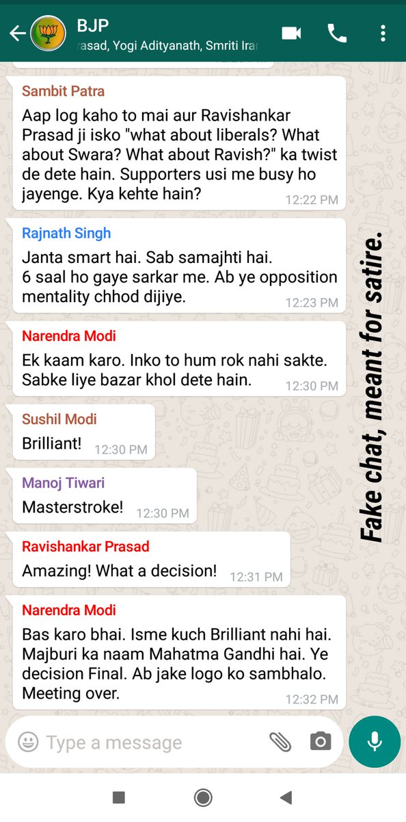 theskindoctor13's tweet photo. What happened in BJP's fake whatsapp group before the announcement of opening of shops during ongoing lockdown : https://t.co/VoDXTiof84