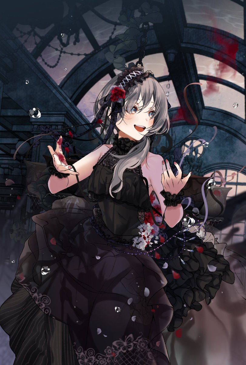 5 全体に乗算をかけていき 色の統一感や全体の大まかな影をつける 6 空気の色を Camuのイラスト