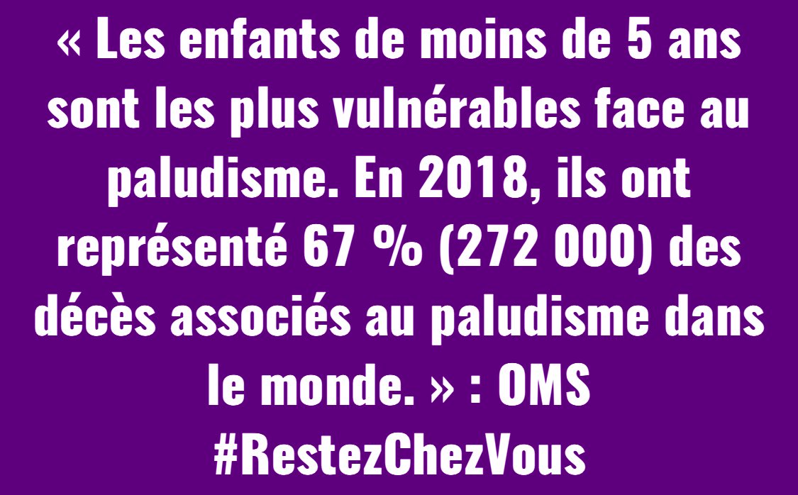 #JourneeMondialeduPaludisme. Que la pandémie à #COVID2019 ne nous fasse pas oublier le #Paludisme #Afrique #civ