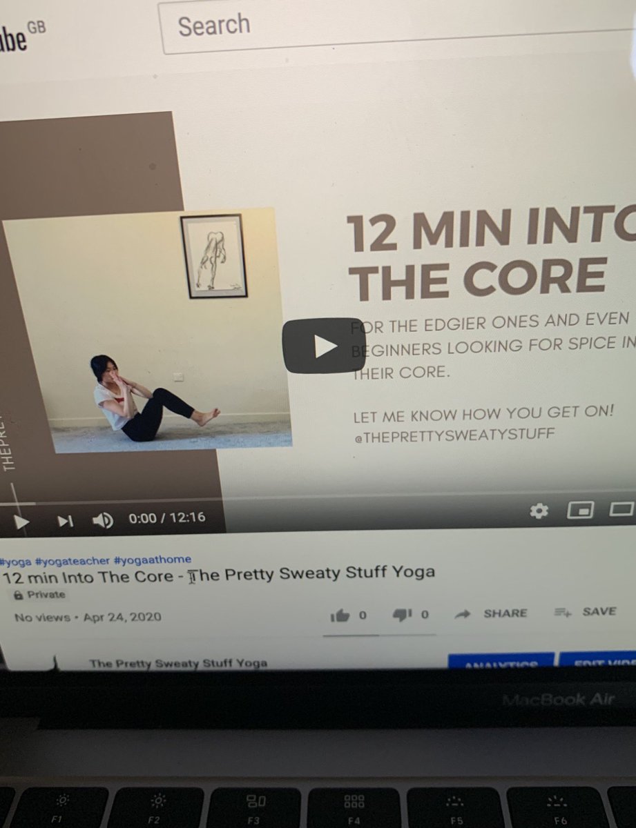 12 min Into The Core is up 🤸🏻‍♀️ YouTube The Pretty Sweaty Stuff Yoga #yoga #StayHome #onlineyoga #birmingham #birminghamjq #birminghamjewelleryquarter #isupportbirmingham