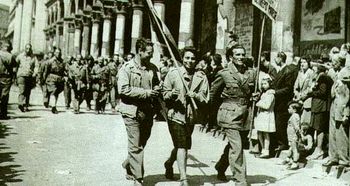 soundmigration's tweet photo. Today marks the 75th anniversary of La Liberazione - defeat of fascism &amp; the Nazi occupation of Italy on April 25, 1945.

We are all indebted to the partisan movements who took the fight to fascists. 

#NeverForget

  #25aprile #festadellaliberazione #BellaCiao https://t.co/MJgAg930H2
