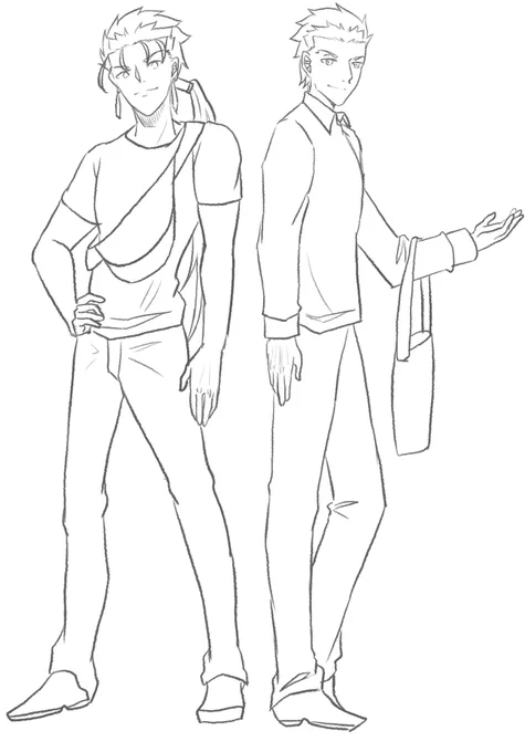 1枚に2人描く練習 