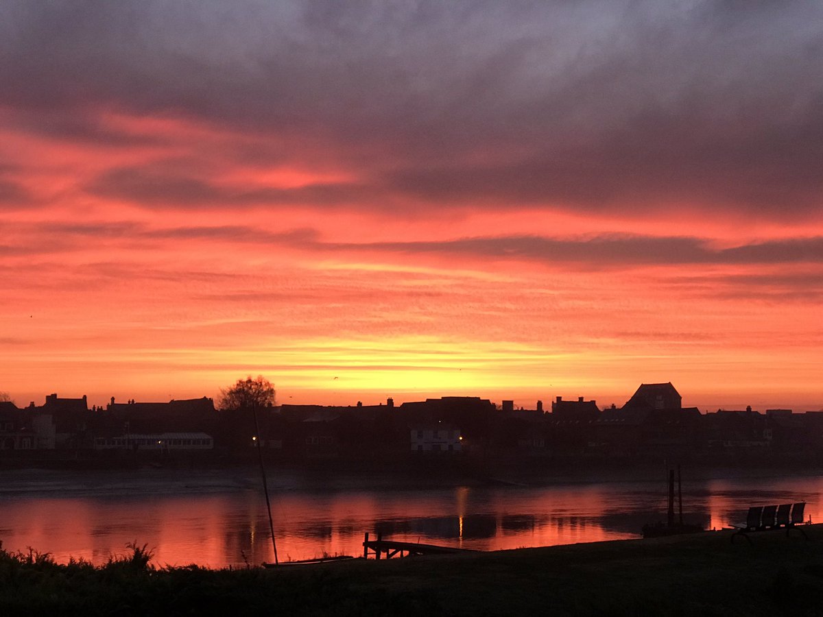 #virtualwestnorfolk December sunrise over King’s Lynn.