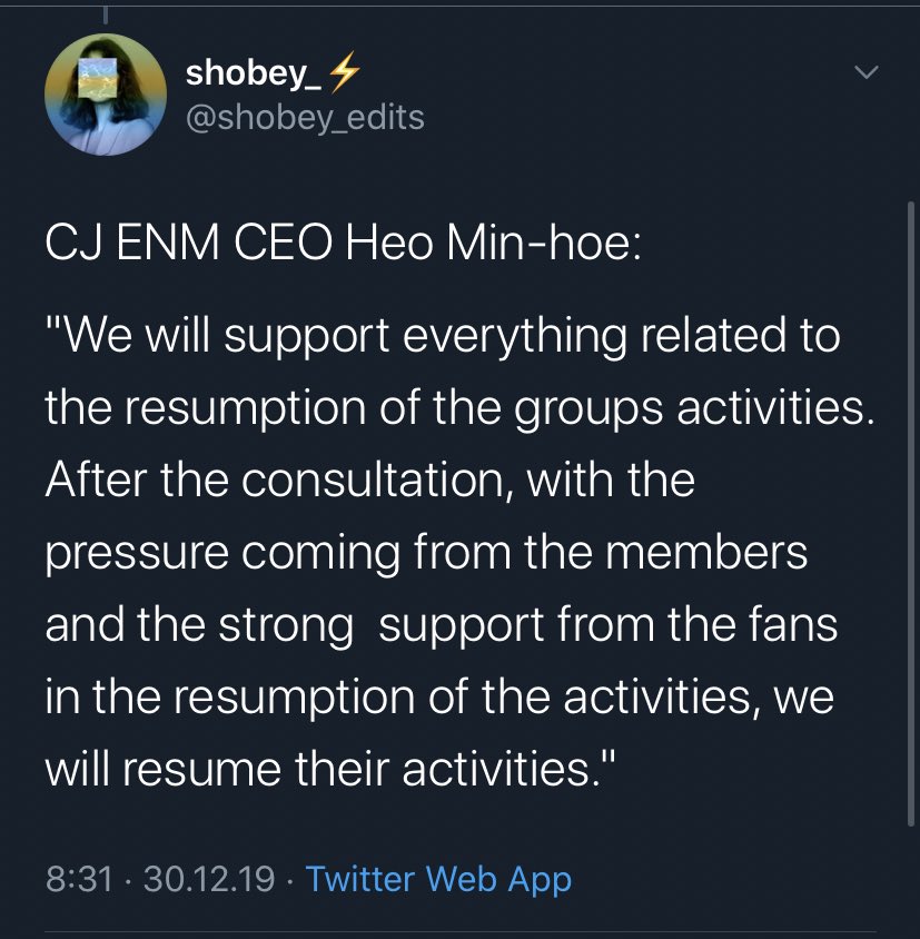 After LONG LONG time with them being in hiatus (they wasn’t even allowed to post selcas) we had an official statement that X1 and Iz*one’s activities will be resumed!!