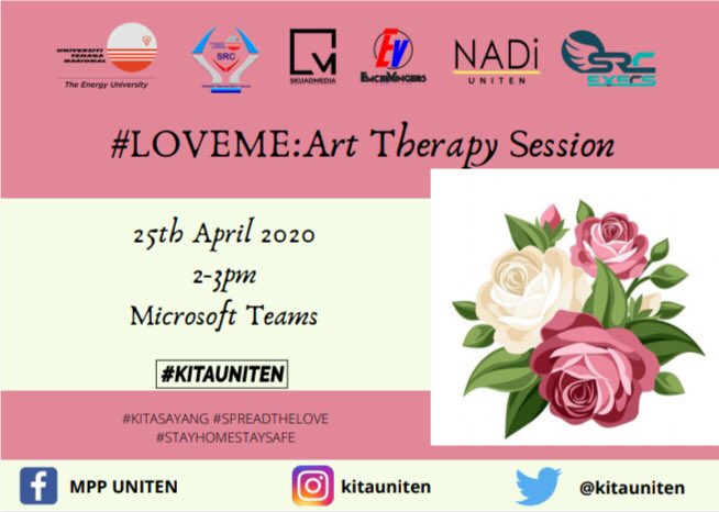 Hey everyone! Join the  #LOVEME : Art Therapy Session on Microsoft teams now! #KITAUNITEN