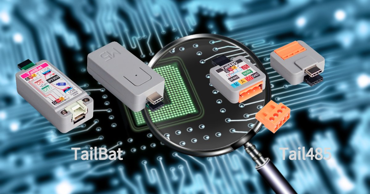 M5Stack's tweet photo. Learn more about #TailBat and #Tail485. https://t.co/0BAUMj1iTx https://t.co/xUgIsG2d1F