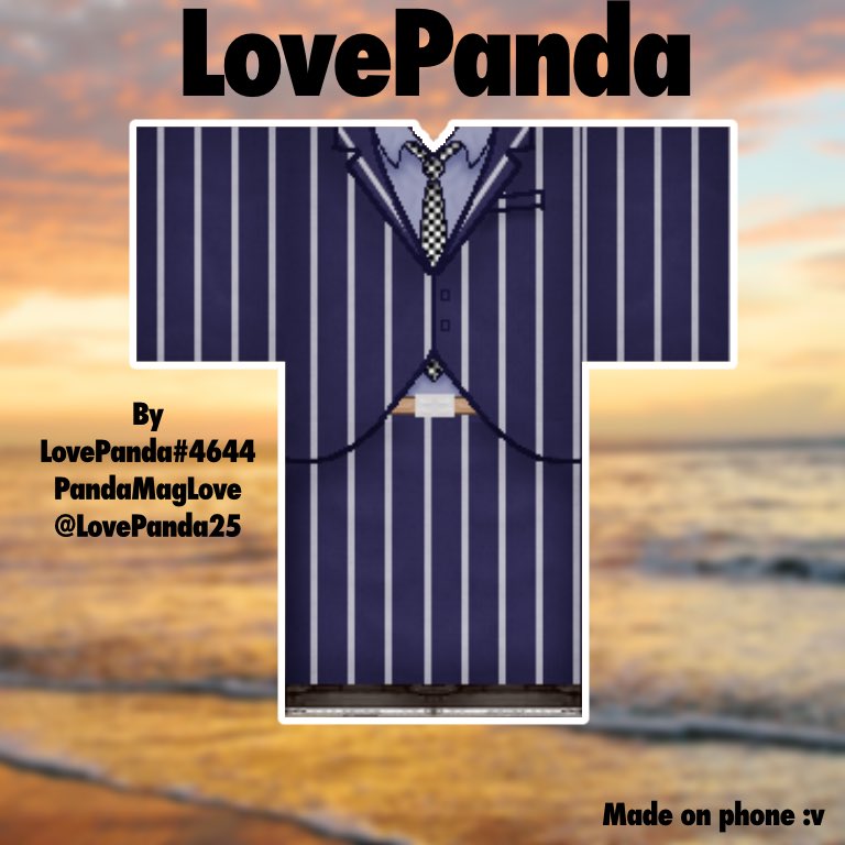 LovePanda25's tweet photo. Another suit lol 👀 
What do you guys think ? 
Btw I made it on phone. 

#roblox #robloxart #robloxoutfit #robloxdev #robloxclothing #robloxeaster #robloxegghunt #robloxoutfit #robloxdesigner #robloxclothingdesigner #Robloxdesign #robloxshirt
#robloxsuit https://t.co/FCOVZrzmHi