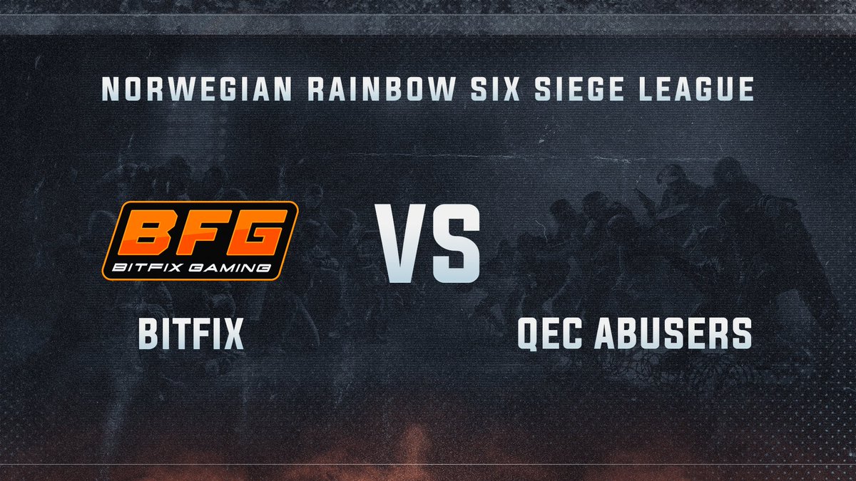 bfgnorway's tweet image. [#BFGR6]
Double game weekend! 
Since our loss from yesterday we are ready to redeem ourselves. Watch our squad take on QEC Abusers in an exciting matchup in the 2nd round of the Norwegian League!

🕗: 25 April 19:00
🔗: twitch.tv/snurreleif

GLHF!
#BFGFTW #Bitfix #Norway #r6s