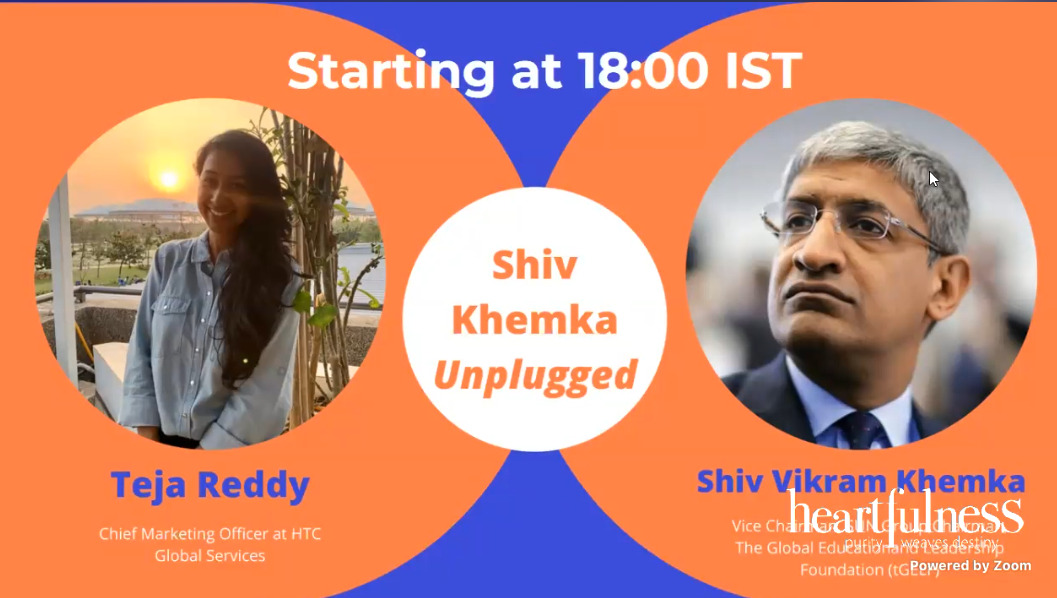 heartfulness's tweet photo. Join unplugged interview of two leaders generation apart share their perspectives of life and professions   

Youtube Live: https://t.co/52zHbclsLe

Facebook Live: https://t.co/CaQQ0zVxYp

#heartfulness #ShivKhemka #YOUth2 #SilverLiningChallenge https://t.co/JNnnSo8fkf