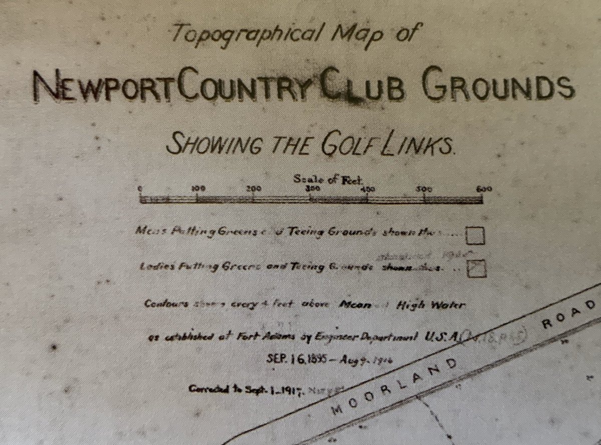 GolfcourseThe's tweet image. Some cool old plans from Newport Country Club.