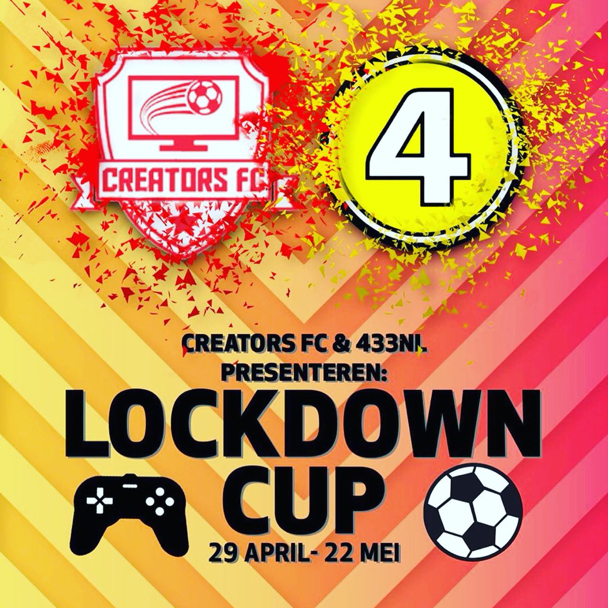 CreatorsFc's tweet photo. Binnenkort te zien op de YouTube kanalen van @433 NL en Creators FC 🎮 #lockdowncup #433nl #creatorsfc https://t.co/AoLUjMmM3T