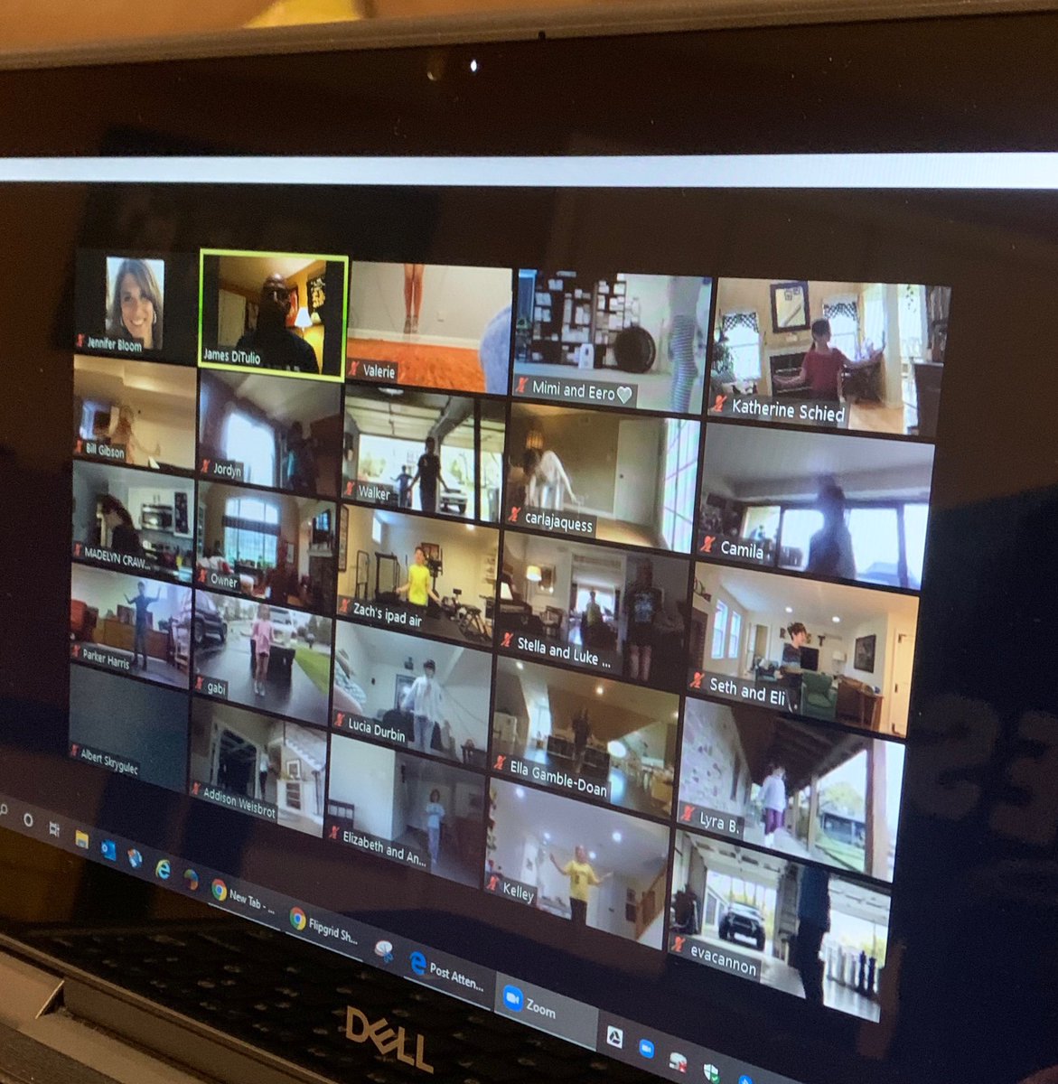 Held our 1st virtual jump rope club for my K-5 yesterday. Had about 100 S’s jumping in their basements, living rooms, garages, &amp; driveways on this rainy day. Can’t wait until next week! #HPEatHome #keepingkidsactive @NHS_LES @UESPrincipal <a href="/MrsDsPride/">Mrs DiTulio</a>