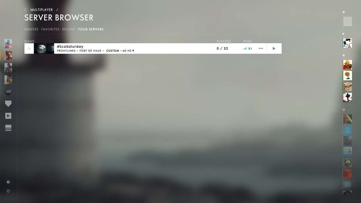 Carpo_vp's tweet photo. Tonights #SCOSaturday BF1 server PC is now set up,its not live yet but this is what to look for from 8pm GMT tonight, it's a mix of frontlines and CQ, no planes/no behemoths,hope to see a lot of you there @SCOHellFighters @LoganTheBrawler @MrProWestie #Battlfield1 @BlueTintedNick https://t.co/9CNAAlvV4S