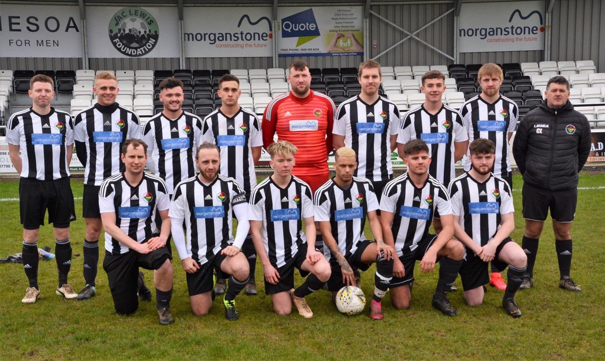 Stumpy’s Army prior to a 6-0 victory over FC Carmarthen in the cup. The last game before lockdown.