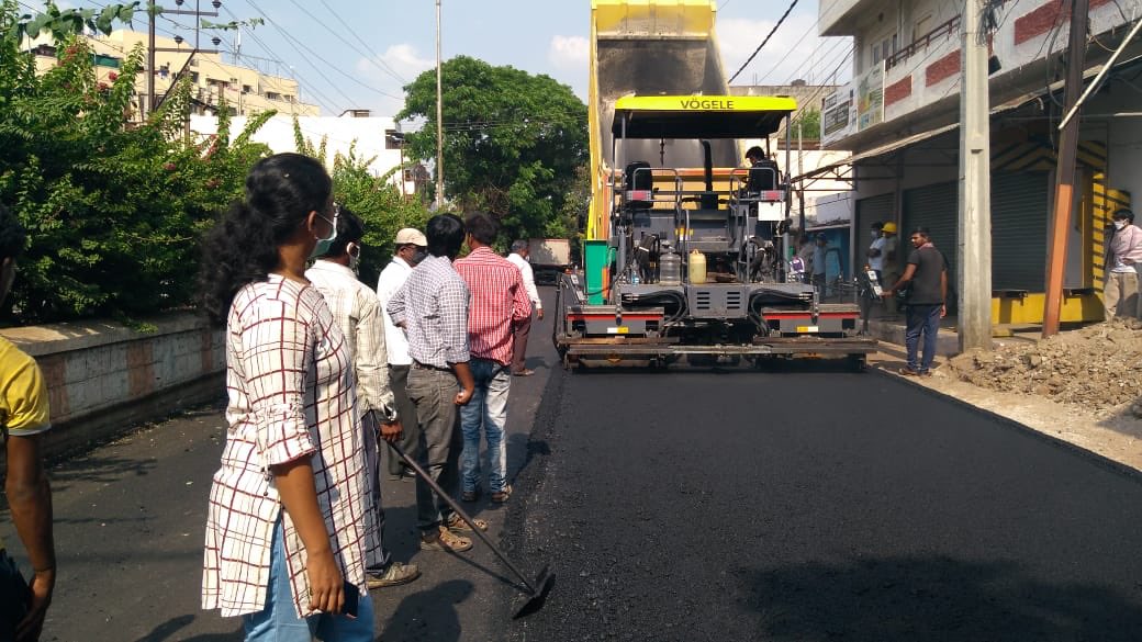 Good evening Laying BT road at Golnaka Amberpet under CRMP
