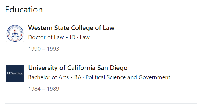Broumand appears to be a smart guy, got his law degree in 1993...But a search of the California Bar website shows no listing of him ever getting a license to practice law, but that isn't unusual for cops with degrees.