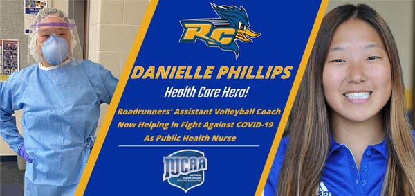 RCRoadrunners's tweet photo. 🏐 | Weekend Special!

Roadrunner Assistant Volleyball Coach among #HealthCareHeroes working to control spread of COVID-19 in SJ area.

Thank you Coach Phillips! 💙💛

Link: https://t.co/QJjeZvlpJA

#NJThanksYou #RoadrunnerPride 
@RowanCollege https://t.co/AvffIE4SlQ