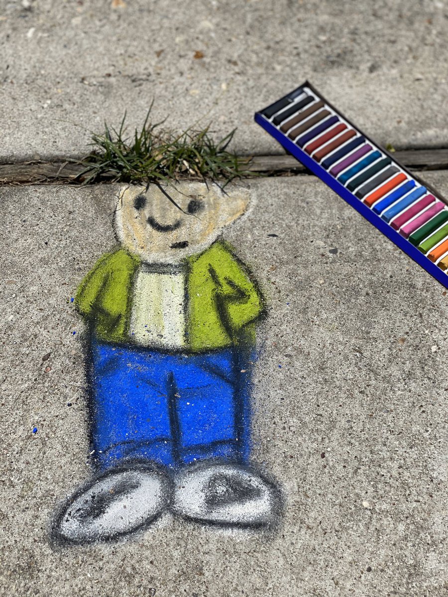 Tried out my new adult sidewalk chalk! It was a lot of fun! I can’t wait to create more art outside! @JennEllis20 #sidewalkart #sidewalkchalk #artisforeveryone