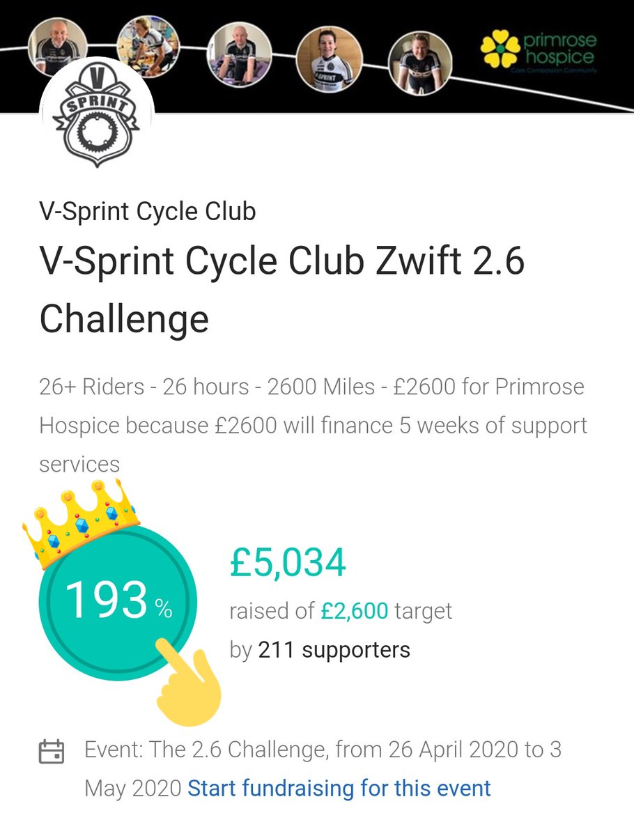 factor41's tweet image. Final countdown to the @TeamVSprintRide 2,600 mile 26hr relay #twopointsixchallenge for @PrimroseHospice. First riders on from 5pm. Live feed and donations at club.v-sprint.com/live/
