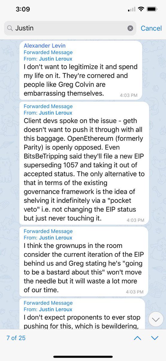 EIP-1057 has been Accepted by the  #Ethereum Core Devs and implemented by major clients. The miners, pools, and exchanges are ready to deploy it. In the normal course of action we continue testing and roll it out. We have reached no consensus to do otherwise.