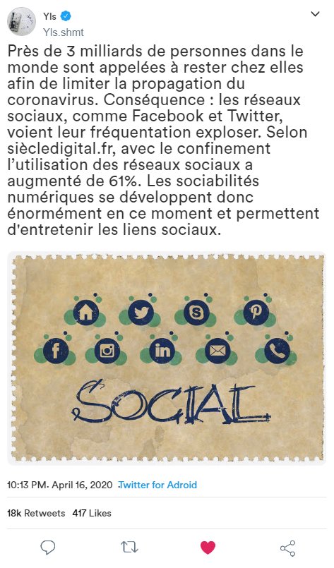 Ses1re's tweet photo. Chapitre 1re SES : Comment se construisent et évoluent les liens sociaux ?

Activité de sensibilisation : trouver un exemple dans la période actuelle et réaliser un tweet avec @ZeoobOfficial 

défi @TwittLycee 
#EducMediasInfo 
#continuitépédagogique 
#FlashTweetEdu 

⬇️⏬⬇️⏬⬇️ https://t.co/pMToFfnTr3