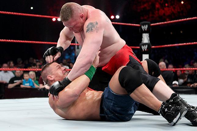 #20 Brock Lesnar vs John Cena: WWE 04/29/12 - Another match that really held up in the confines of watching a bunch of the 2010's hyped stuff together. Cena proves he can take a beating and slays the beast.