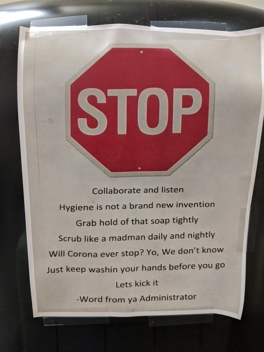 This is up at my work. They should have stopped at "STOP"