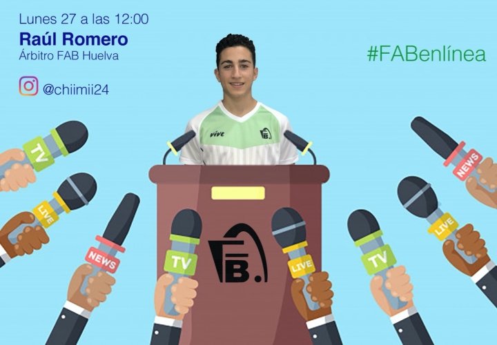 fabhuelva's tweet photo. Tenemos nuevo invitado en #LaRuedadePrensa🎙️🏀 

⛹️ Raúl Romero, árbitro y jugador junior de @CiudaddePalos
🗓️Lunes 27 de abril
⏰ 12:00 horas
📲 Directo en Instagram @chiimii24

¡Piensa tus preguntas!🤔

#FABenlínea

📲 https://t.co/wgmx1rA5oq https://t.co/pLcP8Qzvx7