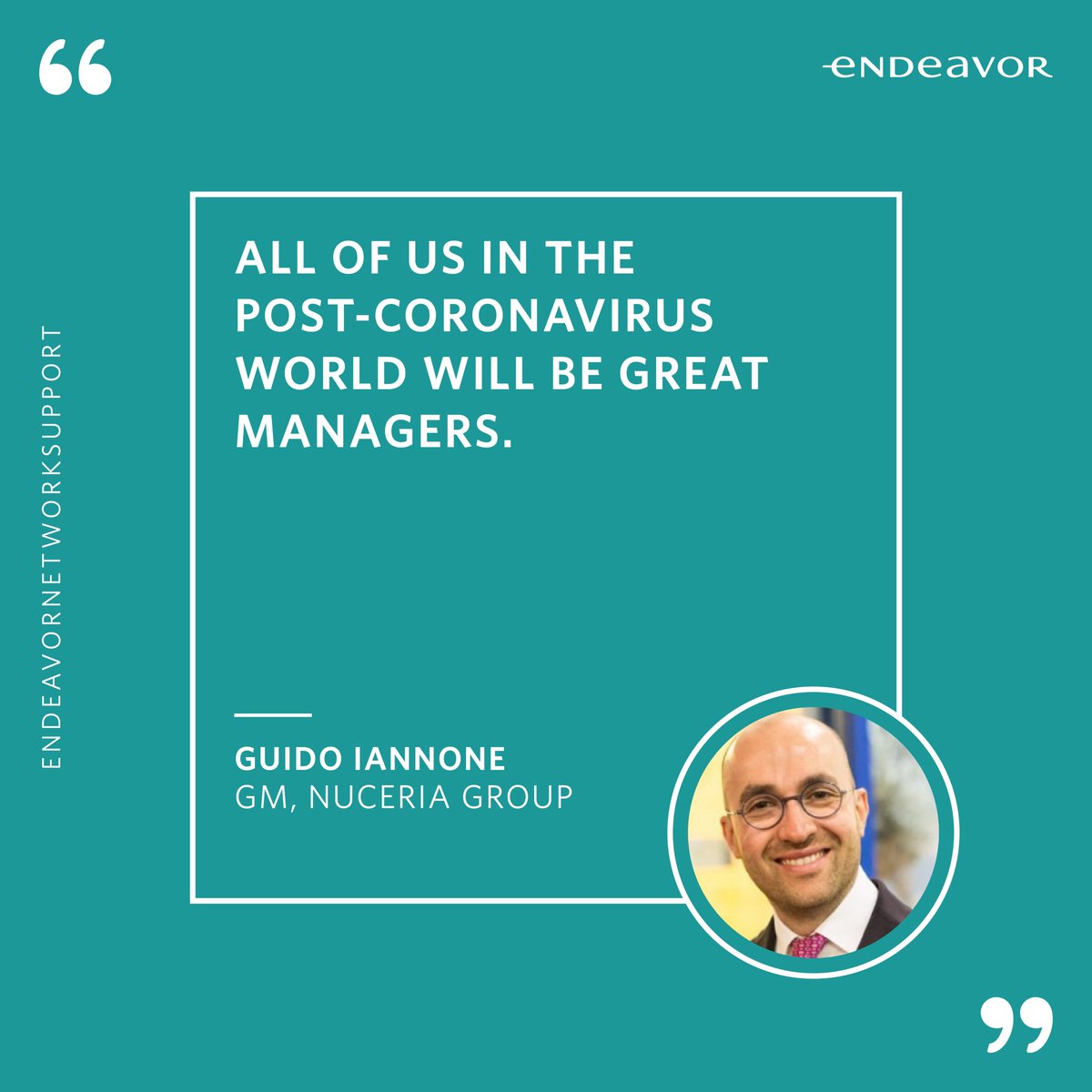 EndeavorLB's tweet image. How to manage #industrialproduction during this crisis? 
Guido Iannone, GM of @NuceriaGroup, a European leader in #packagingproduction, #manufacturinglabels, #foldings #industrialpackaging, shares his insights. 
Watch the webinar: bit.ly/ItalyHarwareSe…
#EndeavorNetworkSupport
