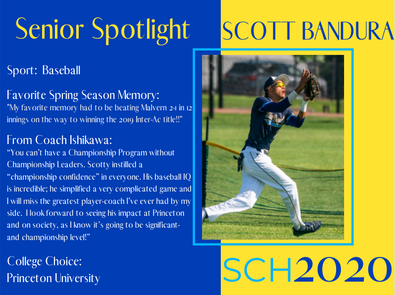 SCHBlueDevils's tweet photo. Welcome to the Senior Spotlight Series, highlighting our Spring Senior Athletes! Today's Spotlight is on Scott Bandura! πππ #Classof2020 #SeniorSpotlight #SCHpride #SCHfamily #DiamondDevils #Ohana #SCHbaseball #GoBlueDevils #SeniorLeaders @schacademy @sdruggan @DWilsonSCH https://t.co/y4WlcOi7gk