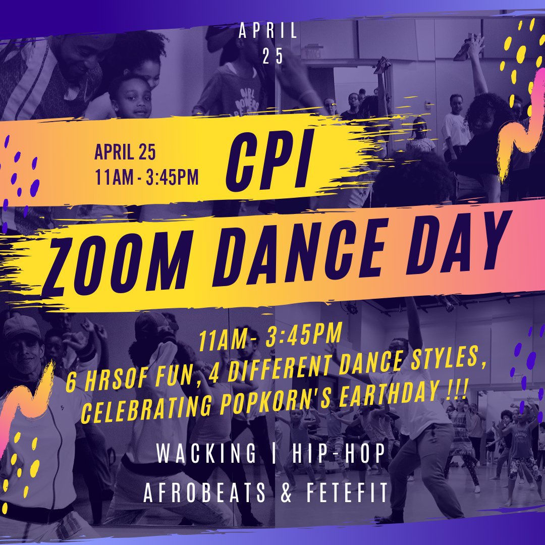 🔥🔥🔥 JOIN US TODAY! at the <a href="/cpidvnce/">COBA Performance Institute</a> ZOOM DANCE PARTY Sat April 25th. Dance anytime during the day FROM 11AM - 3:45PM. #wacking #hiphop #fetefit #afrobeat. Link to ZOOM and support thru donations at COBAOFFICE@GMAIL.COM or FB page facebook.com/COBAdance 🔥🔥🔥
