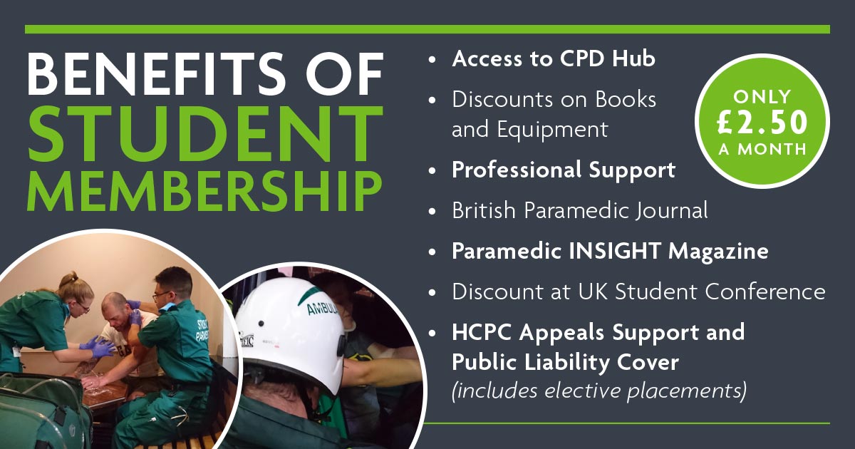 In support of Temporary Registered #studentparamedics we have removed the ’12 month’ membership stipulation for access to our 'HCPC Appeals Support' team should you have difficulty with permanent <a href="/The_HCPC/">HCPC</a> registration later. Join today for only £2.50 at collegeofparamedics.co.uk/join