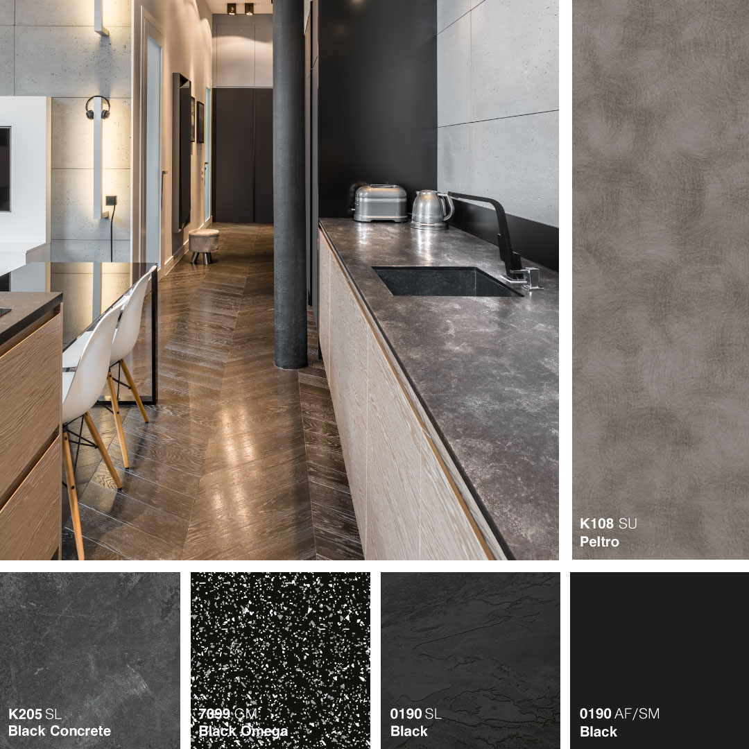 Kronospan's tweet photo. Black is often associated with formality, elegance and sophistication. It affects the body and mind by boosting confidence. Discover our range of dark grey and black #worktops in a ultra thin format at: https://t.co/L8LneAy73s
#Kronospan #Kronodesign #SlimLine #SlimLinePlus https://t.co/SUZhtiz1NL