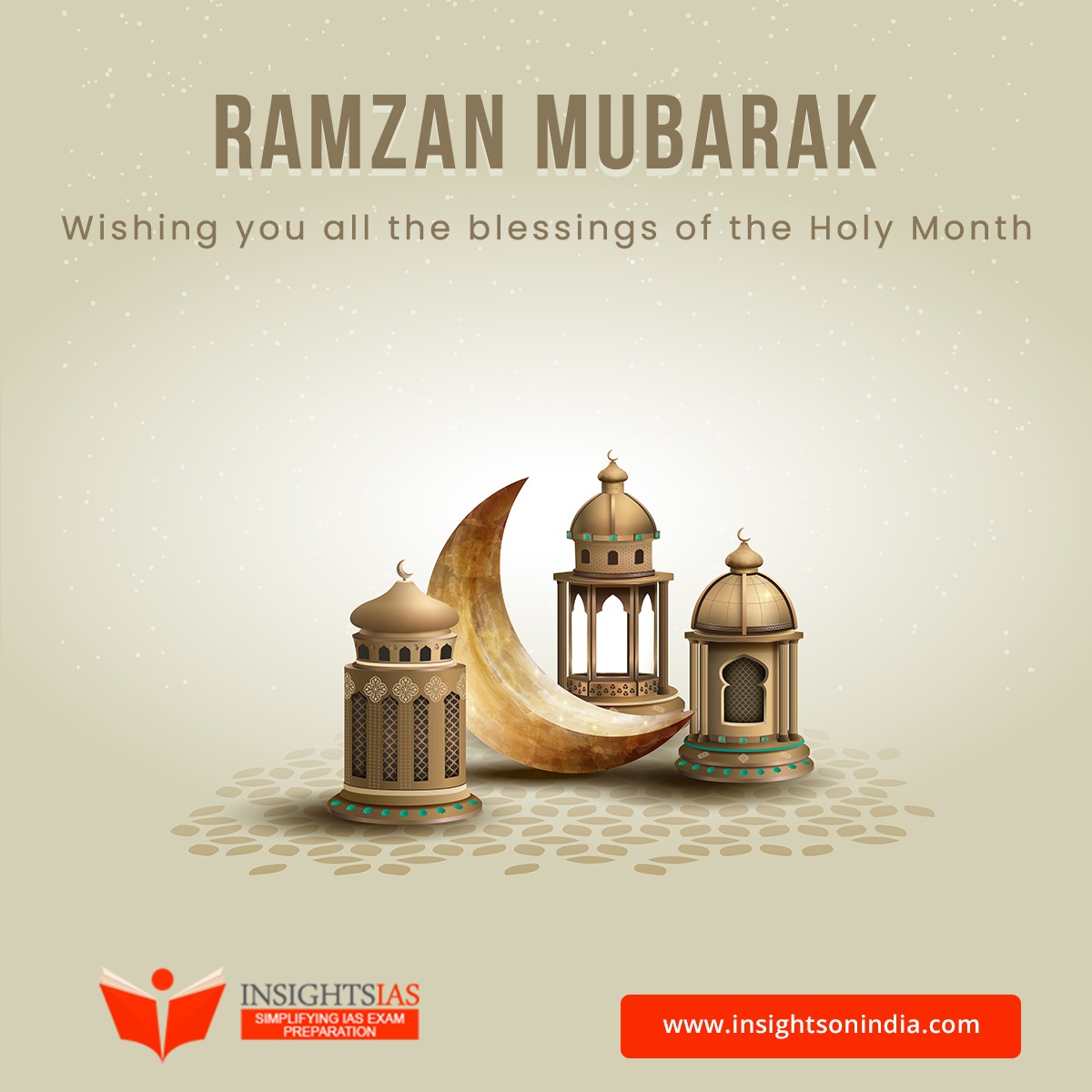 May the crescent-shaped moon enlighten the path towards success and bless everyone with peace and prosperity. #RamzanMubarak!

#Ramzan2020 #Ramadan2020 #CivilServices #CivilServiceExamination #IASCoaching #UPSC #InsightsIAS #IAS #Delhi #Bengaluru #Bangalore #Hyderabad
